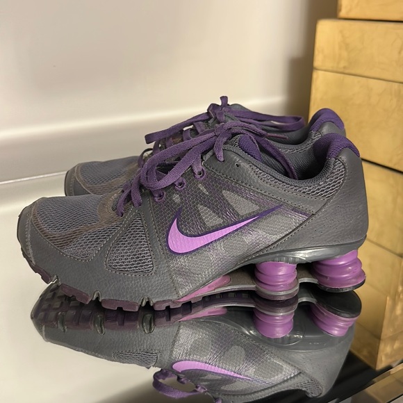 Nike | Shoes | Nike Shox Purple Gray Womens Size 75 | Poshmark